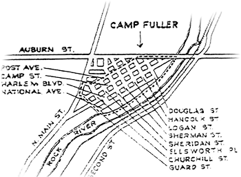 Map Showing Camp Fuller