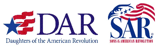 Daughters of the American Revolution Logo and Sons of the American Revolution Logo